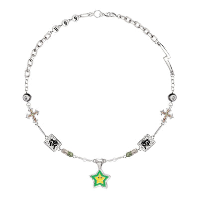 Collar de Pareja Hip Hop Estrella de la Suerte y Fortuna - Image 6