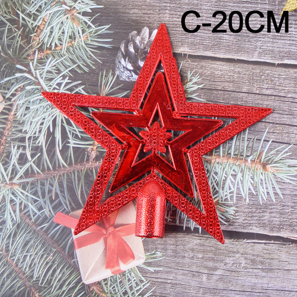 Estrella de Cinco Puntas para Árbol de Navidad - Acabado Cromado Triple Capa