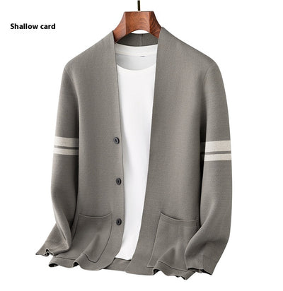 Suéter Abrigo Hombre Invierno Tejido Grueso Jacquard Manga Larga - Image 18