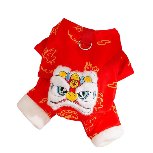 Abrigo Festivo Año Nuevo para Mascotas - Chaqueta Térmica Tang para Perros y Gatos - Image 17