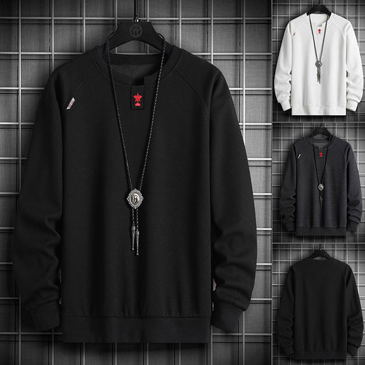 Sudadera Cuello Redondo con Parche Bordado de Cinco Estrellas