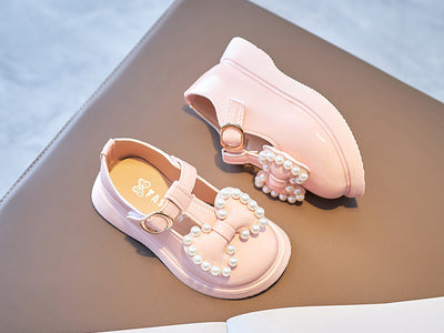 Zapatos de Cuero para Niña con Moño y Perlas - Diseño Princesa - Image 10