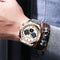 Reloj de Pulsera Ejecutivo Acero Inoxidable con Calendario de Seis Esferas