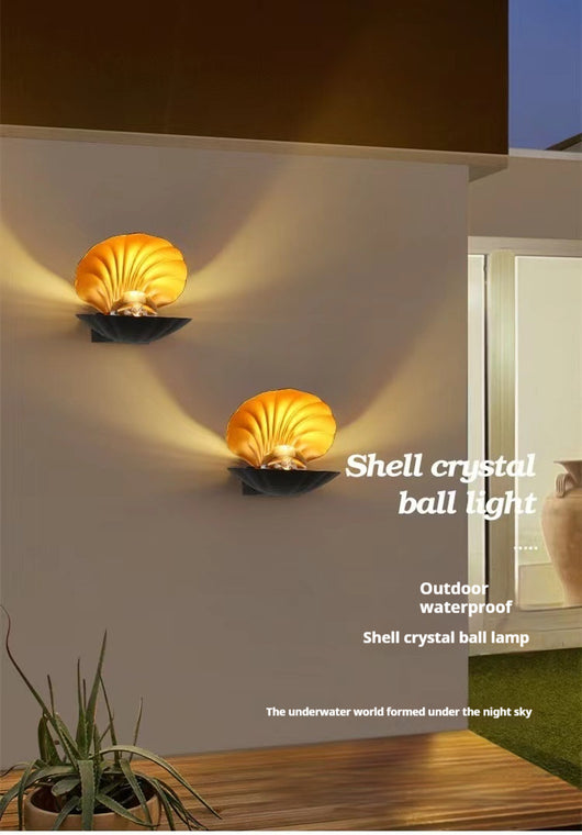Lámpara de Pared Exterior Minimalista Resistente al Agua con Diseño en Concha Perlada - Image 13