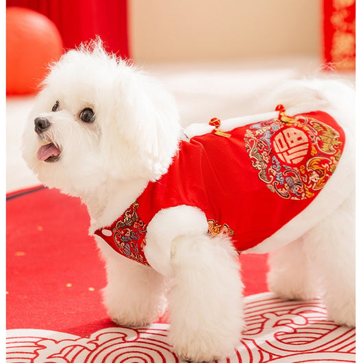 Ropa Acolchada de Año Nuevo para Mascotas - Abrigos Festivos para Perros y Gatos - Image 9