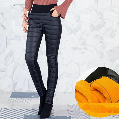 Pantalones de Algodón Acolchado Cintura Alta para Mujer - Image 2