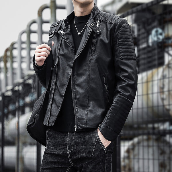 Chaqueta de Cuero para Hombre - Abrigo Elegante Otoño Invierno