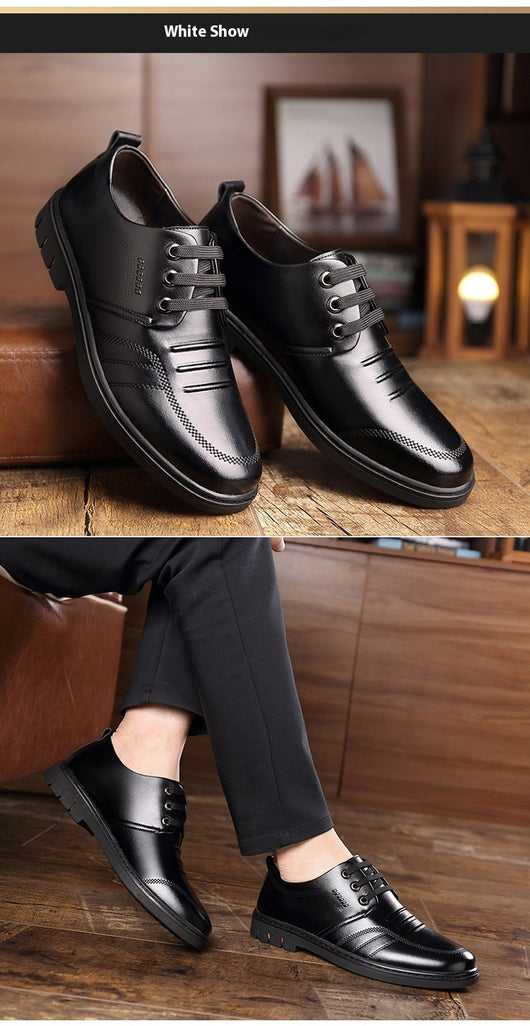 Zapatos Formales de Cuero para Hombre - Elegancia Transpirable para Negocios - Image 17