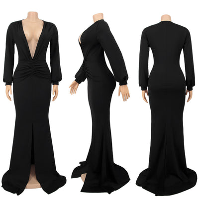 Vestido de Noche Entallado Escote V para Mujer - Image 38