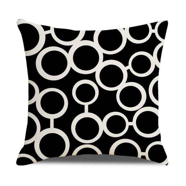 Funda de Almohada Lino Geometría Simple - Diseño Moderno para Sofá y Hogar