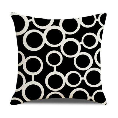 Funda de Almohada Lino Geometría Simple - Diseño Moderno para Sofá y Hogar