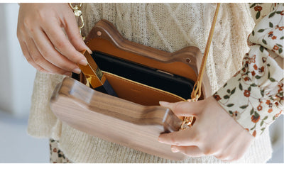Bolso Bandolera de Madera Personalizado Trendy Log Creative - Image 17
