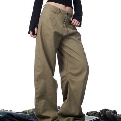 Pantalones Rectos Holgados Estilo Retro Americano
