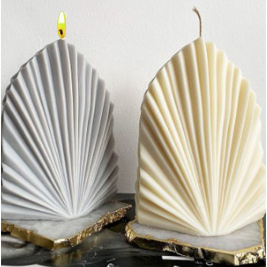 Molde de Silicona para Vela Aromática con Diseño de Abanico Plegable