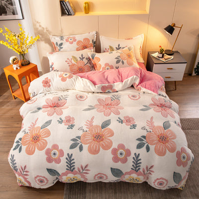 Juego de Cama 4 Piezas con Sábanas de Terciopelo Suave - Calidez Premium - Image 12