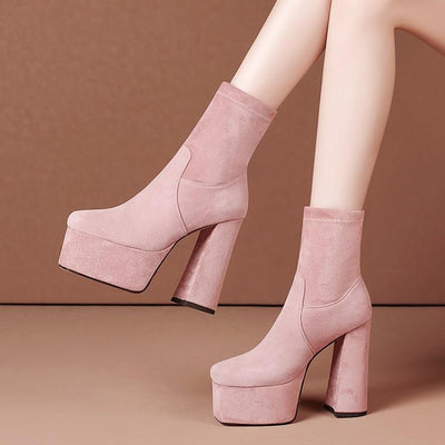 Botines de Plataforma con Punta Cuadrada para Mujer - Image 15