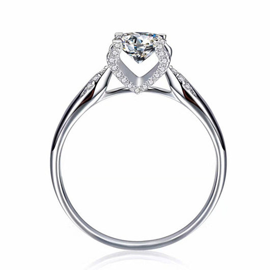 Anillo Cabeza de Toro Moissanita Clásico Cuatro Puntas - Image 9