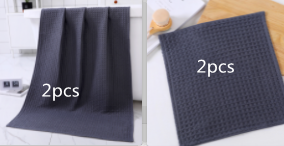 Toalla de Baño de Algodón Puro Textura Waffle - Súper Absorbente y Secado Rápido - Image 9
