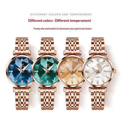 Reloj de Cuarzo para Mujer Diseño Geométrico Rombo - Image 3
