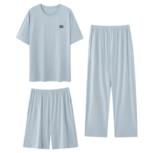 Pijama Hombre Modal Verano - Set 3 Piezas Manga Corta Transpirable - Image 5