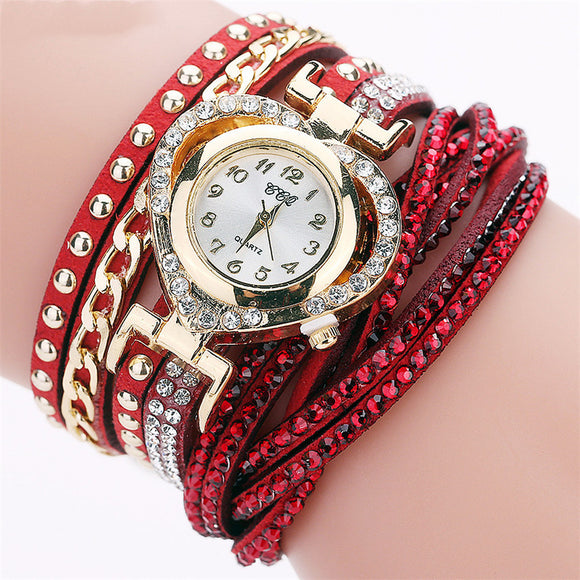 Reloj Pulsera Dama Redondo con Diamantes Love Dial