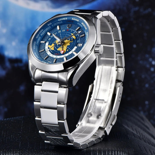Reloj Mecánico Multifuncional GMT Doble Zona Horaria Luminoso Resistente al Agua - Image 2