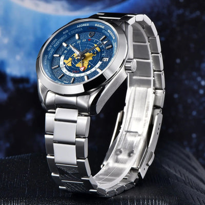 Reloj Mecánico Multifuncional GMT Doble Zona Horaria Luminoso Resistente al Agua - Image 2