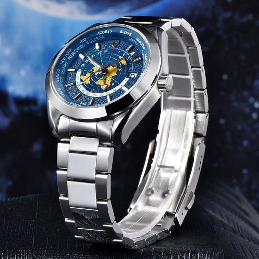 Reloj Mecánico Multifuncional GMT Doble Zona Horaria Luminoso Resistente al Agua - Image 2