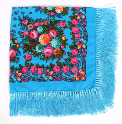 Pañuelo Étnico Estampado con Flecos de Rayón - Image 9