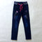 Jeans Ajustados para Niña con Cordones y Bordado de Diamantes