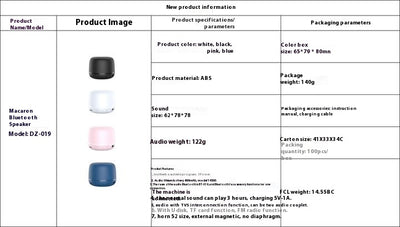 Parlante Bluetooth Portátil Mini Macaron con Tarjeta USB - Image 18