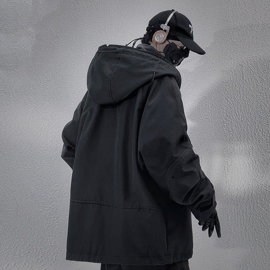 Chaqueta Táctica Hombre Bolsillos Irregulares Corte Oversized - Image 2