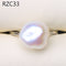 Anel de Pérola Barroca Natural Platinum Moon Design 31 estilos