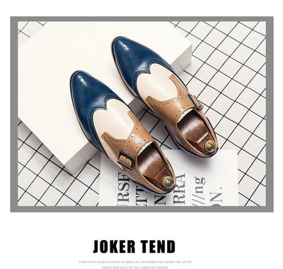 Zapatos de Cuero para Hombre con Bloques de Color - Tendencia Moderna - Image 13