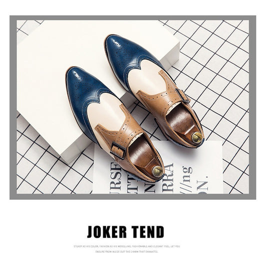 Zapatos de Cuero para Hombre con Bloques de Color - Tendencia Moderna - Image 13