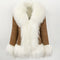 Chaqueta de Lana Gruesa con Acabado Ante