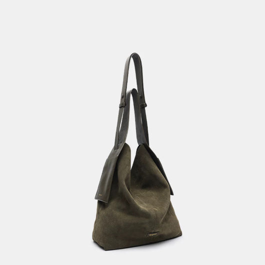 Bolso Tote de Gamuza con Correa Cruzada y Asas para Hombro - Image 2
