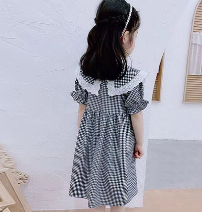 Vestido Infantil Estilo Western en Algodón a Cuadros - Image 13