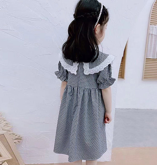 Vestido Infantil Estilo Western en Algodón a Cuadros - Image 13
