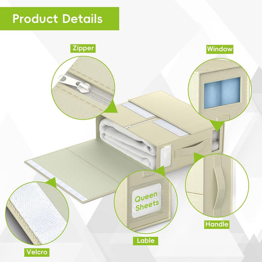 Caja Organizadora Plegable para Ropa con Ventana Transparente Antipolvo - Image 11