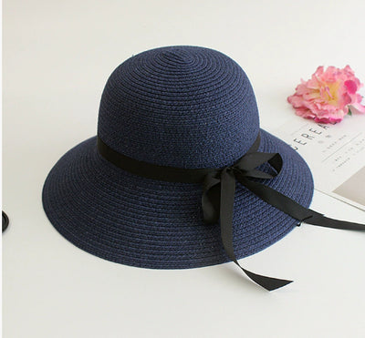 Sombrero de Paja para Mujer con Lazo Plegable y Ala Ancha - Image 11