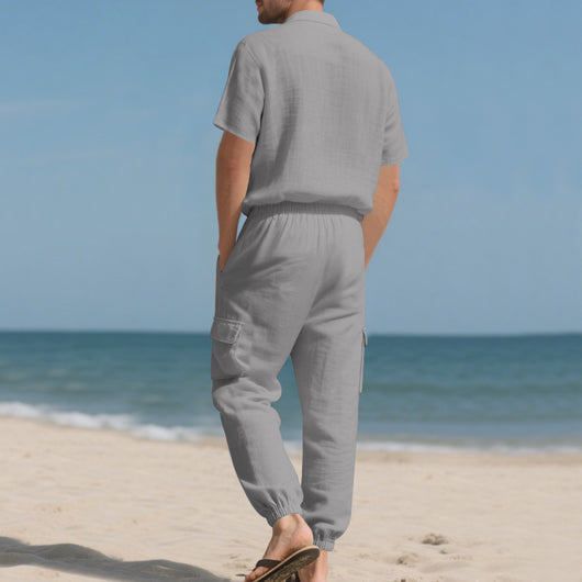 Conjunto de Trabajo Casual: Camisa Manga Corta y Pantalón - Image 32