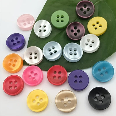 Botón de Resina Perlado Cóncavo de Cuatro Agujeros para Camisas Infantiles - Image 27