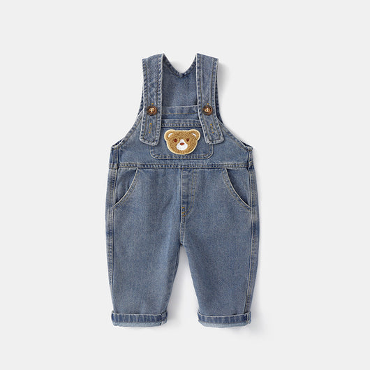 Overol Denim Infantil con Estampado Retro Vintage - Image 4