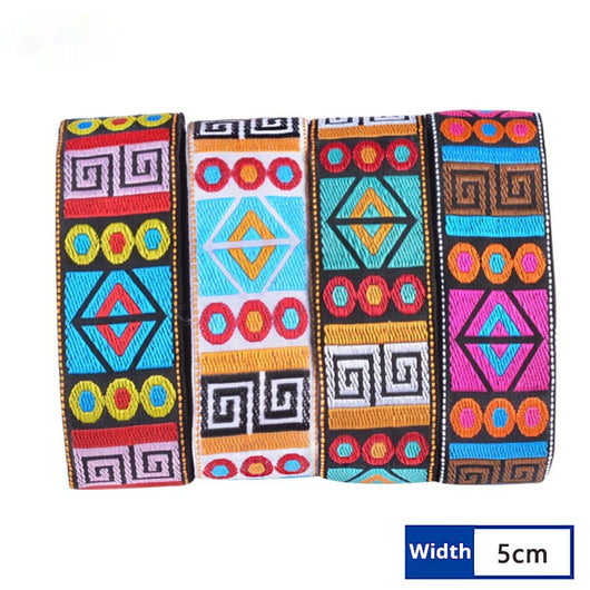 Cinta de Encaje Jacquard Círculo 5cm - Accesorios de Moda y Prendas