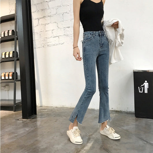 Jeans Acampanados de Celebridad para Mujer - Pantalones Vaqueros Pierna Ancha Tendencia - Image 3