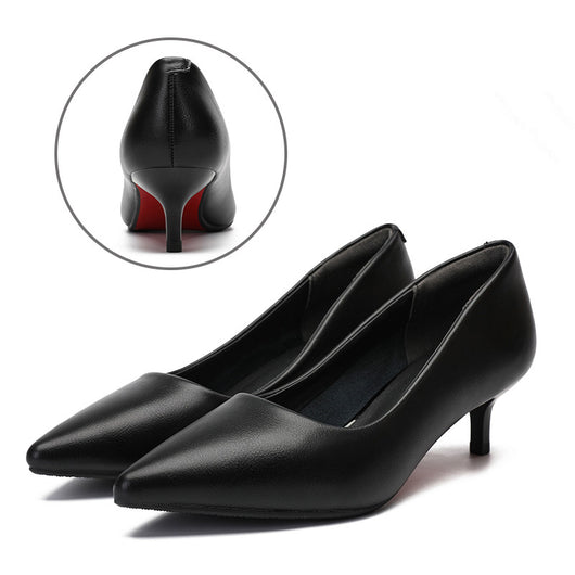 Zapatos de Trabajo para Mujer en Cuero Negro - Image 14