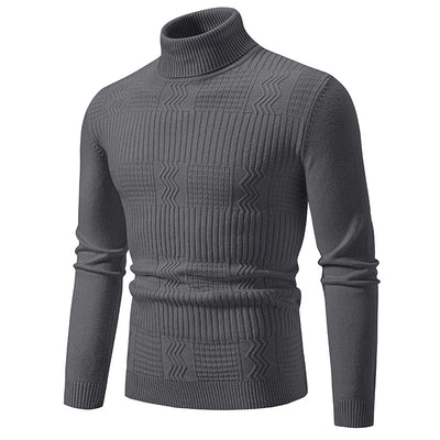 Suéter Jacquard Hombre en Color Sólido para Abrigo - Image 7