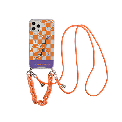 Funda Crossbody con Espejo y Diseño Ajedrez Contrastado para Celular - Image 6