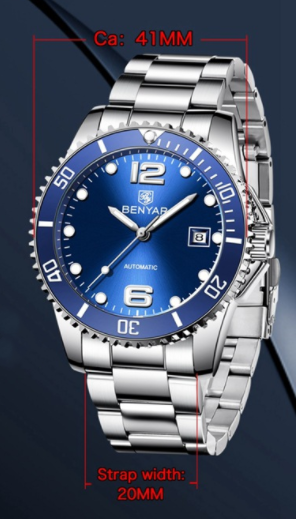 Reloj Mecánico Automático para Hombre con Correa de Acero Inoxidable - Image 11